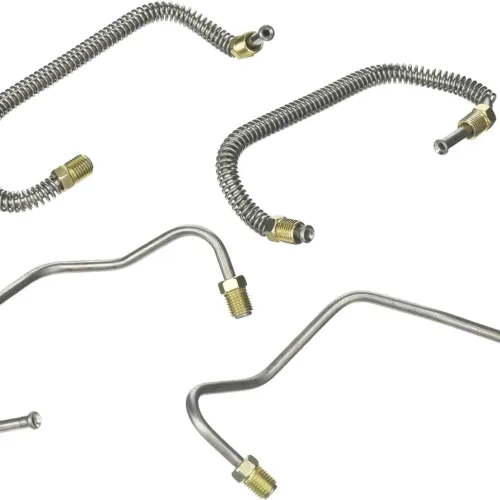 The Right Stuff YFC6701S Stainless Kelsy-Hayes 4 Piston Front Disc Caliper Line, 4 Piece