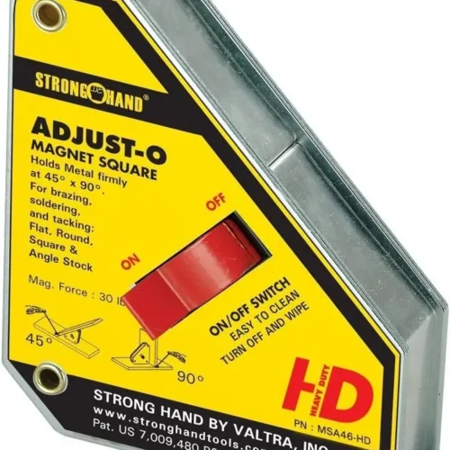 Strong Hand Tools, Adjust-O Welding Magnet Squares with On/Off Switch (MSA46-HD (Heavy Duty) – 45°, 90°)