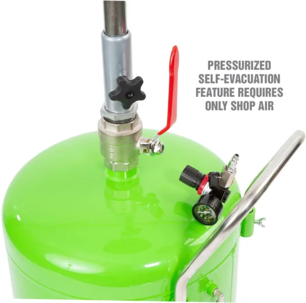 OEMTOOLS 87042 18 Gallon Portable Oil Lift Drain, Waste Oil Drain with Steel Waste Oil Container, Oil Changing, Oil Dolly for - Image 3