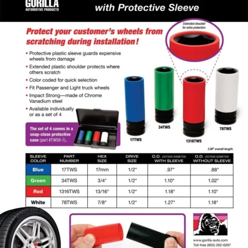 Gorilla Automotive TWSK-1 Thin Wall Socket Kit