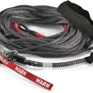 WARN 87915 Spydura Synthetic Winch Cable Rope with Swivel Hook End: 3/8" Diameter x 100' Length, 5 Ton (10,000 lb) Capacity