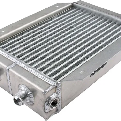 Allstar Performance ALL30145 8-3/4″ x 15″ Aluminum Flange Mount Dual Pass Oil Cooler