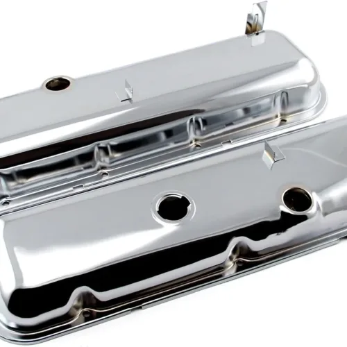 Speedmaster PCE314.1055 Fits Chevy BBC 454 STD Style Chrome Valve Covers – Short w/Baffled Hole