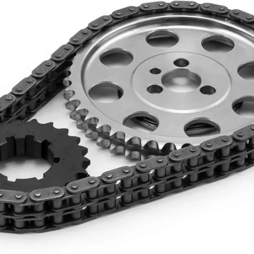 Speedmaster PCE264.1001 Fits Chevy SBC 350 Double Roller 9 Keyway Billet Steel Timing Chain Kit (Tor/Brg)