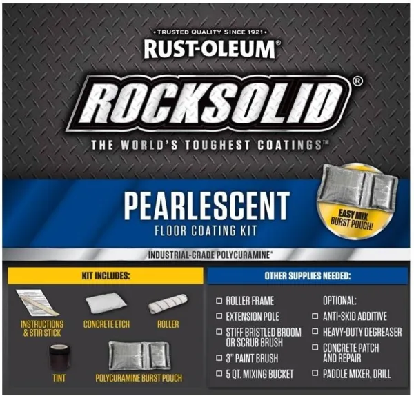 Rust-Oleum 306325 RockSolid Pearlescent 1 Car Garage Floor Coating Kit, Pearl Black - Image 4