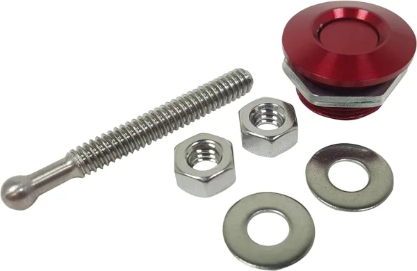 Quik-Latch Products QL-25-RD1.5 1.5" Diameter Red Anodized Aluminum Mini Quick Release Latch