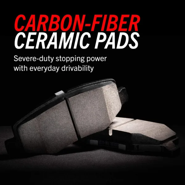 Power Stop K1601-26 Rear Z26 Carbon Fiber Brake Pads with Drilled & Slotted Brake Rotors Kit - Image 3