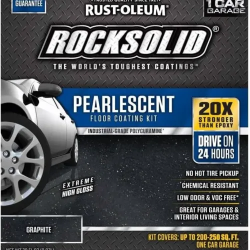 Rust-Oleum 306328 RockSolid Pearlescent 1 Car Garage Floor Coating Kit, Smoky Blue