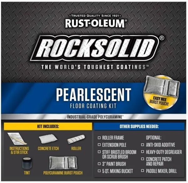 Rust-Oleum 306328 RockSolid Pearlescent 1 Car Garage Floor Coating Kit, Smoky Blue - Image 4