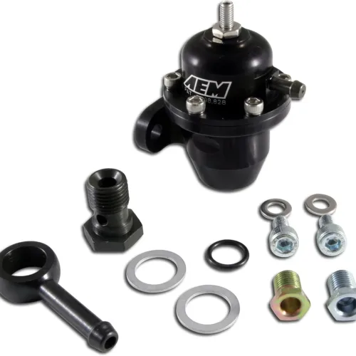 AEM 25-303BK Black High Volume Adjustable Fuel Pressure Regulator