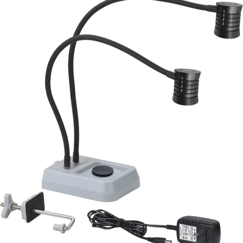 Alert FTL230 Bench Lamp with Dual 220 Lumen LEDs, 1, Black, White