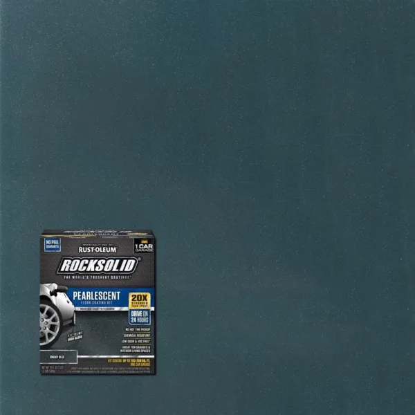 Rust-Oleum 306328 RockSolid Pearlescent 1 Car Garage Floor Coating Kit, Smoky Blue - Image 2