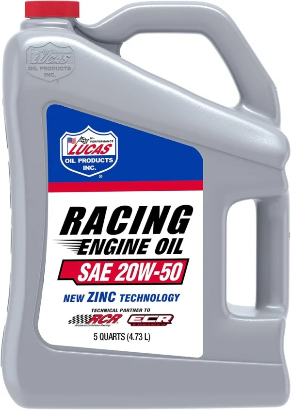 Lucas Oil 10621 SAE 20W-50 Racing Motor Oil - 5 Quart