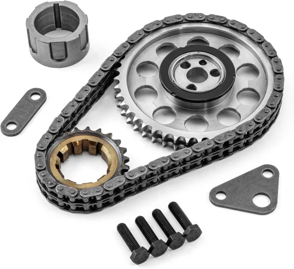 Speedmaster PCE264.1022 Fits Chevy GM LS1 LS2 LS6 Double Roller 9 Keyway Billet Steel Timing Chain Kit