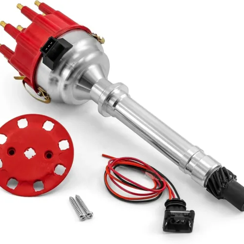 Speedmaster PCE376.1218.01 Fits Chevy SBC 350 BBC 454 8020 Series Pro Billet Ready to Run Distributor [Red]