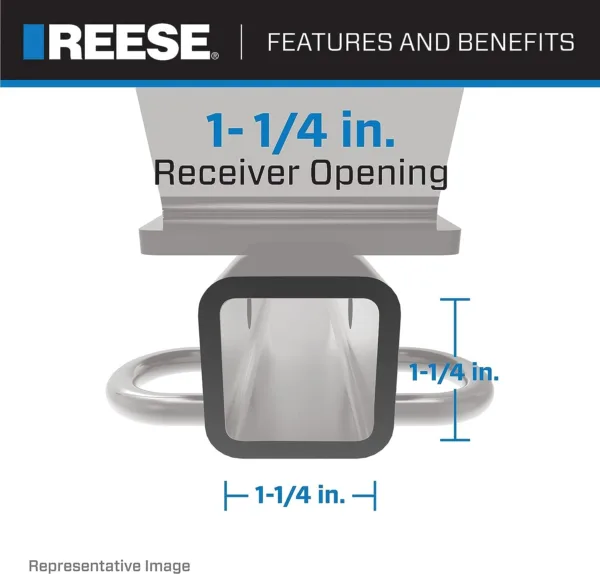 Reese Towpower Reese 77983 Class 1 Trailer Hitch, 1.25 Inch Receiver, Black, Compatible with 2020-2021 Toyota Corolla - Image 2