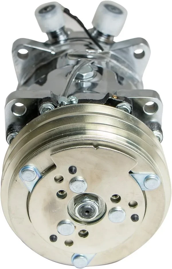 Top Street Performance HC5003C A/C Compressor with Silver Clutch (Chromed V-Belt Sanden 508 R134A Type) - Image 2