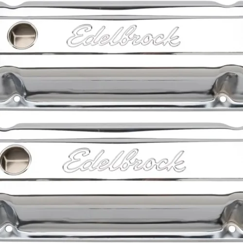 Edelbrock 4457 Signature Series Valve Cover Pontiac Tall Black, Multicolor