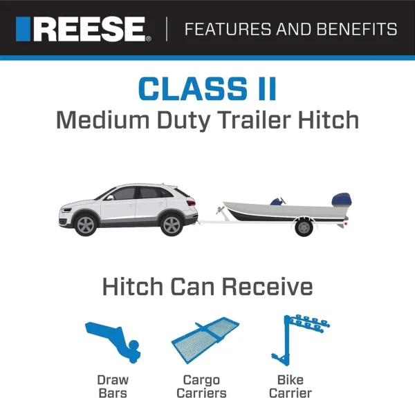 Reese Towpower 06099 Class II Insta-Hitch with 1-1/4" Square Receiver opening - Image 8