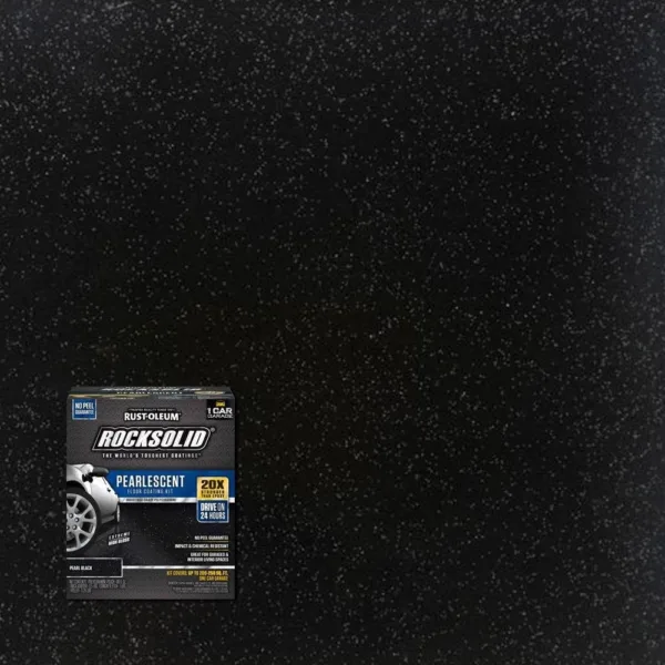 Rust-Oleum 306325 RockSolid Pearlescent 1 Car Garage Floor Coating Kit, Pearl Black - Image 2