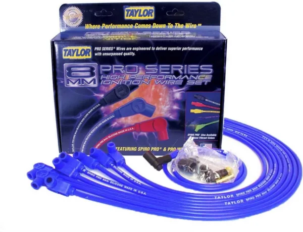 Taylor Cable 76630 Spiro-Pro Spiro-Wound Core Blue Spark Plug Wire Set