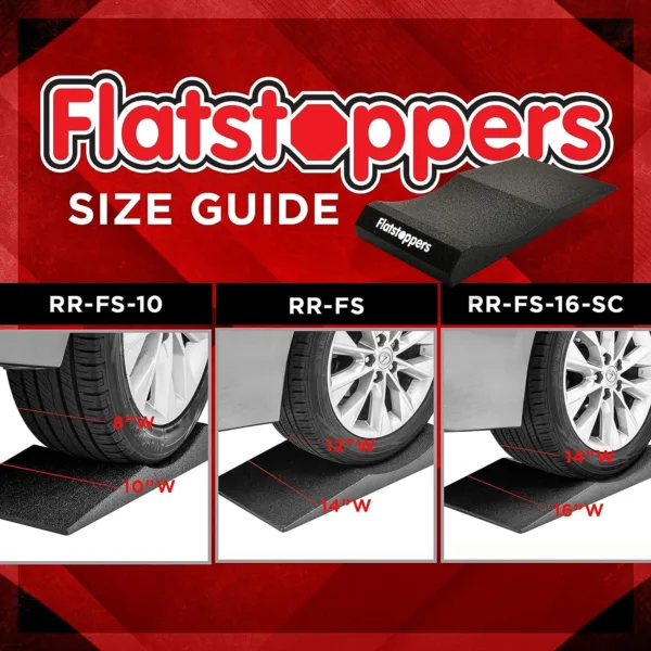 Race Ramps RR-FS 14" Wide Flatstopper (Set of Four), Prevent Flat Spots on Tires from Car Storage, High-Density Foam with - Image 8