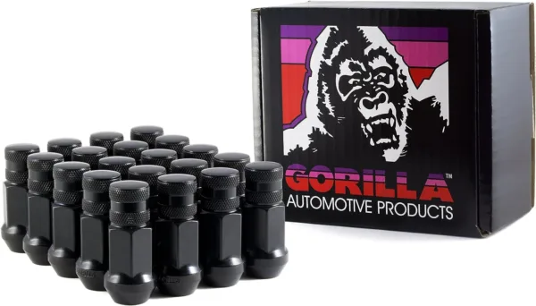 Gorilla Automotive 45188BC-20 Black 1/2" Thread Size Forged Steel Chrome Finish Closed End Lug Nut, (Pack of 20)