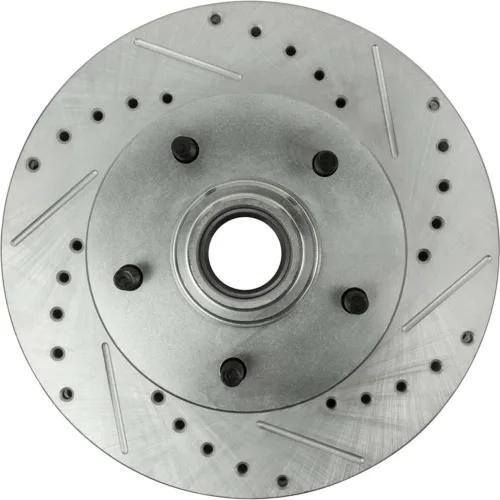 The Right Stuff BR02ZDC Front Zinc Washed Drilled Slotted Rotor, Pair