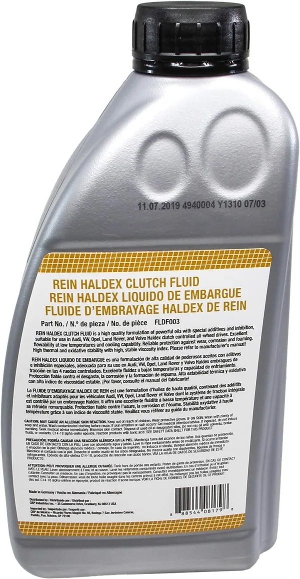 REIN AUTOMOTIVE FLDF003 OE Quality Haldex Clutch Fluid, 850ml, Multi - Image 2