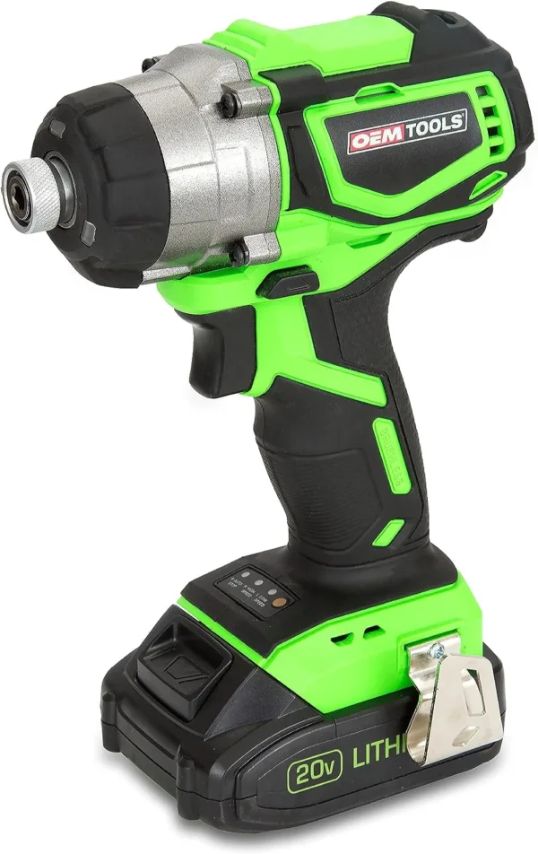OEMTOOLS 24487 20V Max Lithium-Ion Brushless 1/4 Inch Impact Driver, Impact Wrench Cordless Usage, Longer Run Times, More
