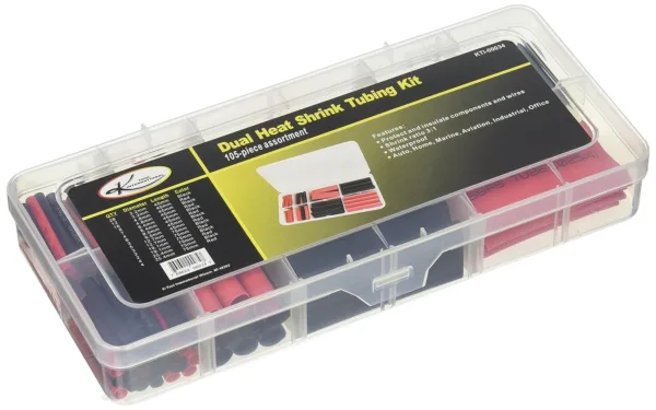 Dual-Wall Heat Shrink Tube Assortment, 105 Pieces