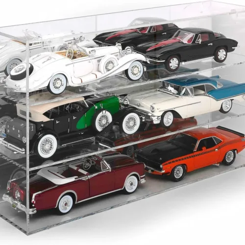 Auto World – Six-Car Acrylic Display Case, 1:18 (AWDC015), Clear