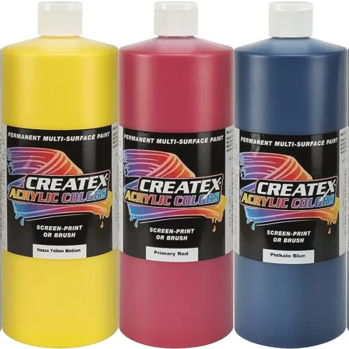 Createx Colors 32oz. Acrylic Primary Set (5 Colors), 32 oz