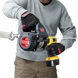features ergonomic handle and works with any portable winch