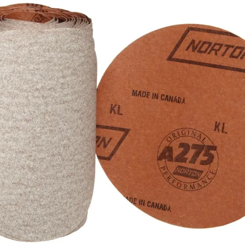 Norton A275OP PSA Adhesive Sandpaper Roll, 600 Grit Sandpaper, Woodworking and Automotive Sand Paper for Orbital Sander, 5 Inch
