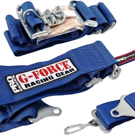 G-Force 6020BU Blue 4-Point Pull-Down Latch and Link V-Type Harness Set