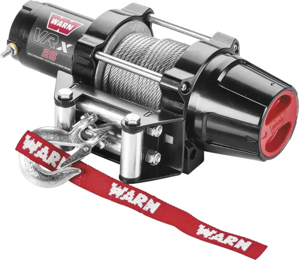 WARN 101025 VRX 25 Powersports Winch with Handlebar Mounted Switch and Steel Cable Wire Rope: 3/16" Diameter x 50' Length, 1.25 - Image 3