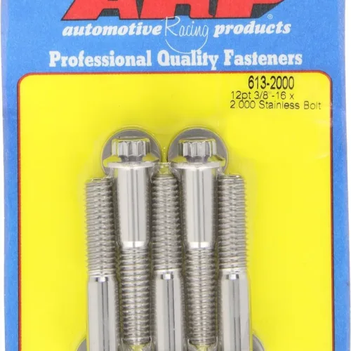 ARP 6132000 Stainless Steel 3/8-16 12-Point Bolts – Pack of 5